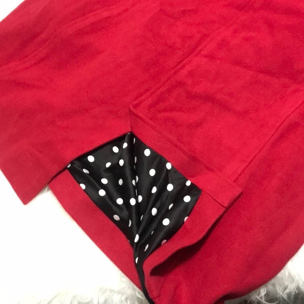 Torrid Red Toggle Coat with Faux Fur Hood 2X - Picture 11 of 12